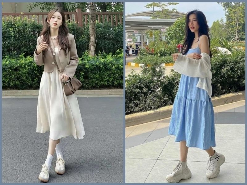 phối đồ style hàn quốc nữ mùa hè