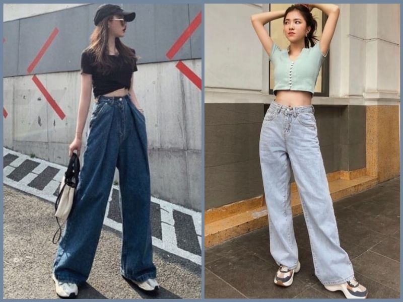 cách mặc quần ống suông cho người thấp
