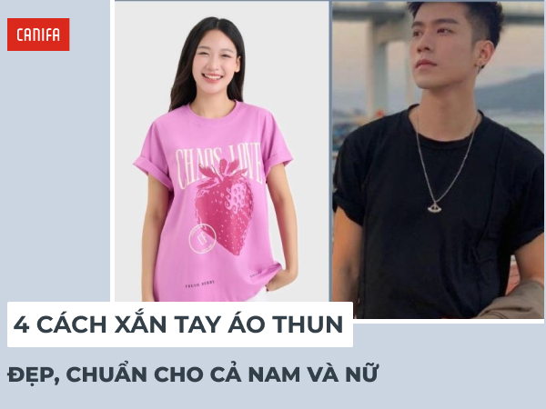 cách xắn tay áo thun