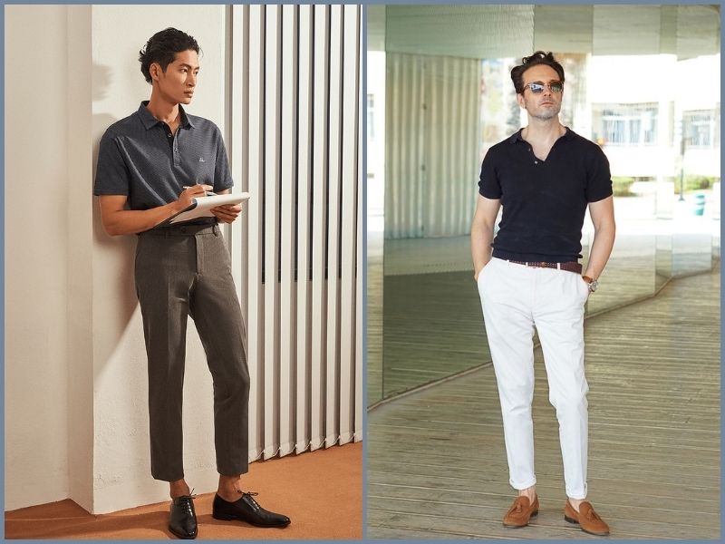 quần tây áo polo nam áo polo và quần tây