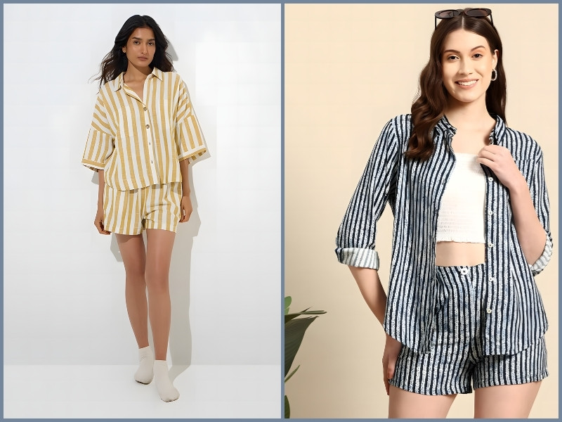 cách phối áo sơ mi với quần short nữ
