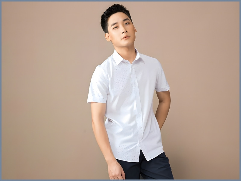 quần short phối áo sơ mi nam