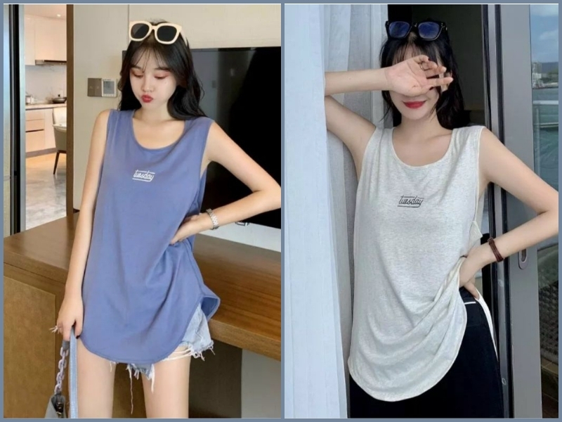 các kiểu áo ba lỗ nữ