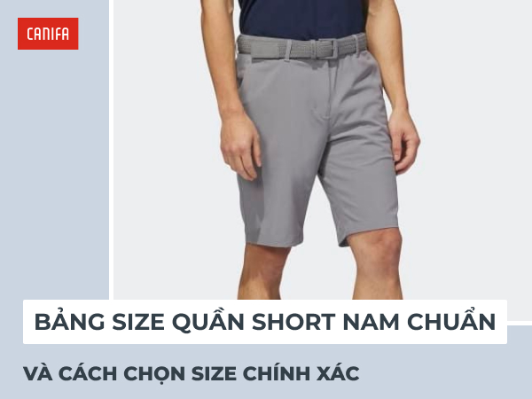 Bảng size quần short nam