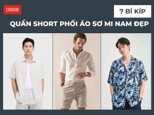 quần short phối áo sơ mi nam