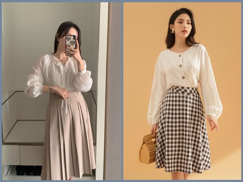 chân váy cho người chân to lùn