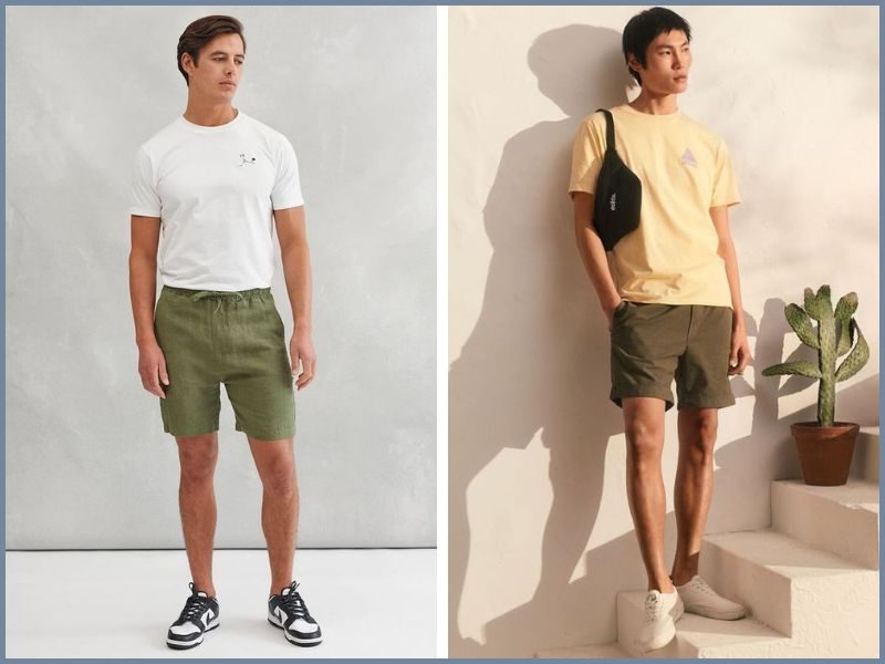 phối giày với quần short nam giày mặc với quần short nam