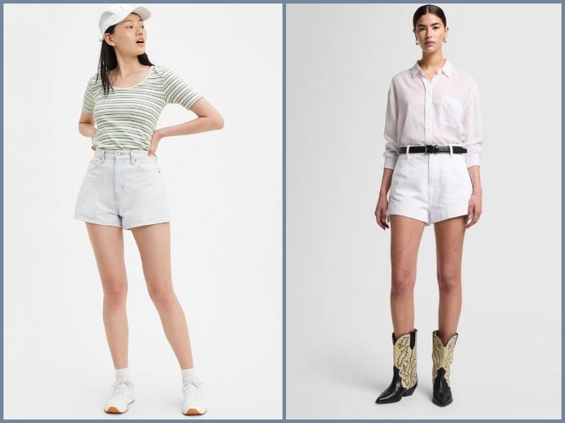 quần short trắng nữ mặc với áo gì quần short trắng nữ mặc với áo gì