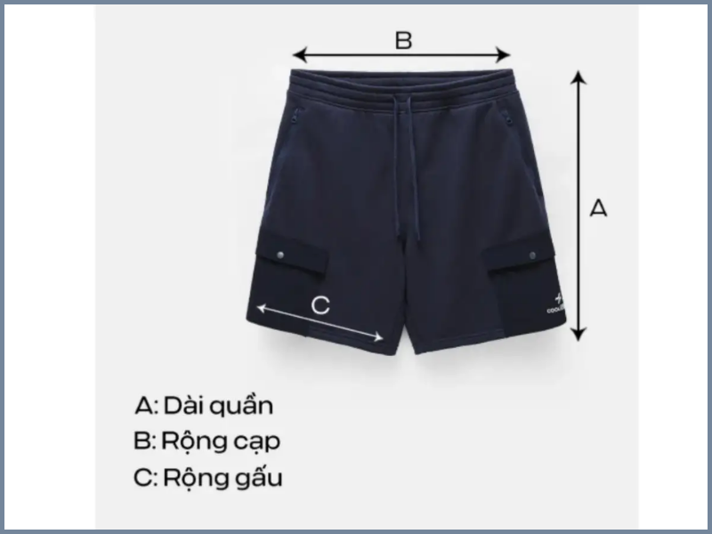 size quần short jean nữ