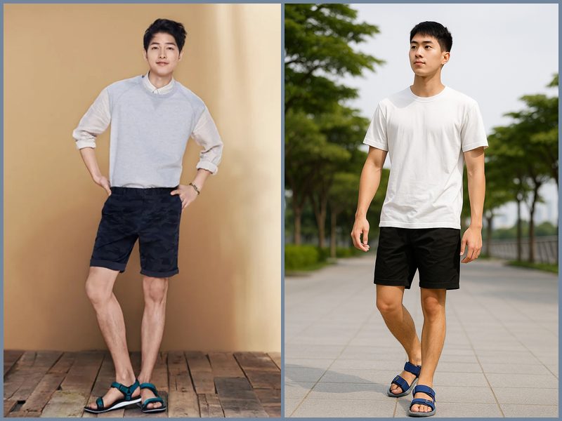 phối giày với quần short nam cách phối giày với quần short nam
