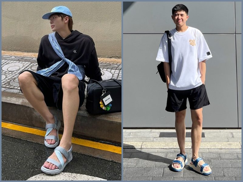 phối giày với quần short nam quần short mang giày gì nam