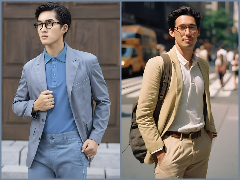 áo polo với vest