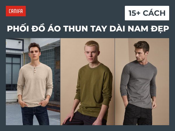 phối đồ áo thun tay dài nam