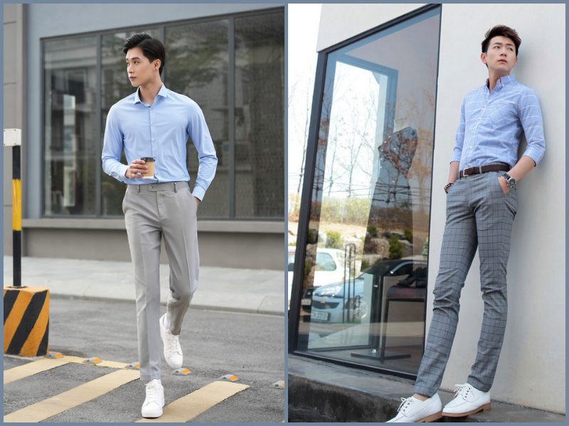 quần xám phối áo màu gì phối đồ với quần xám
