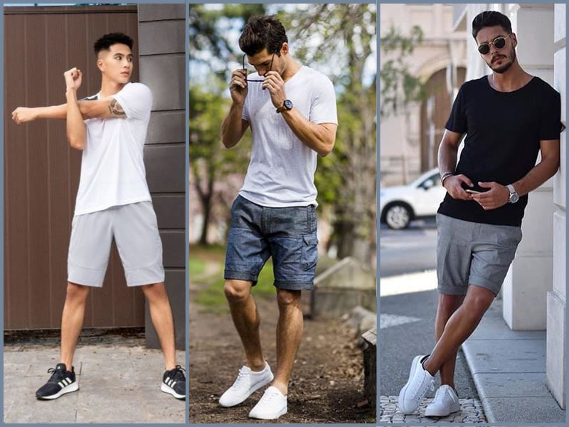 phối giày với quần short nam giày mặc với quần short nam