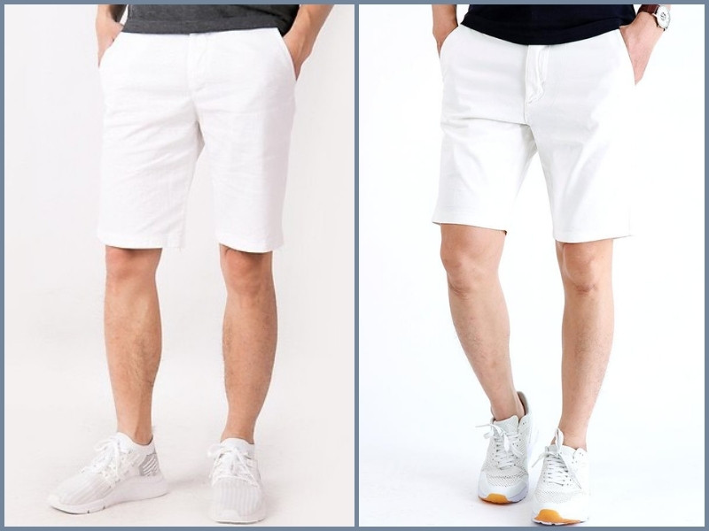 Quần short trắng nam Canifa