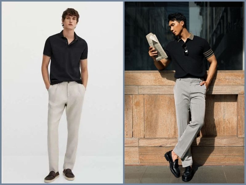quần tây áo polo mang giày gì quần tây áo polo mang giày gì