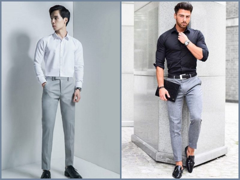 quần xám phối áo màu gì quần tây xám phối áo màu gì nam