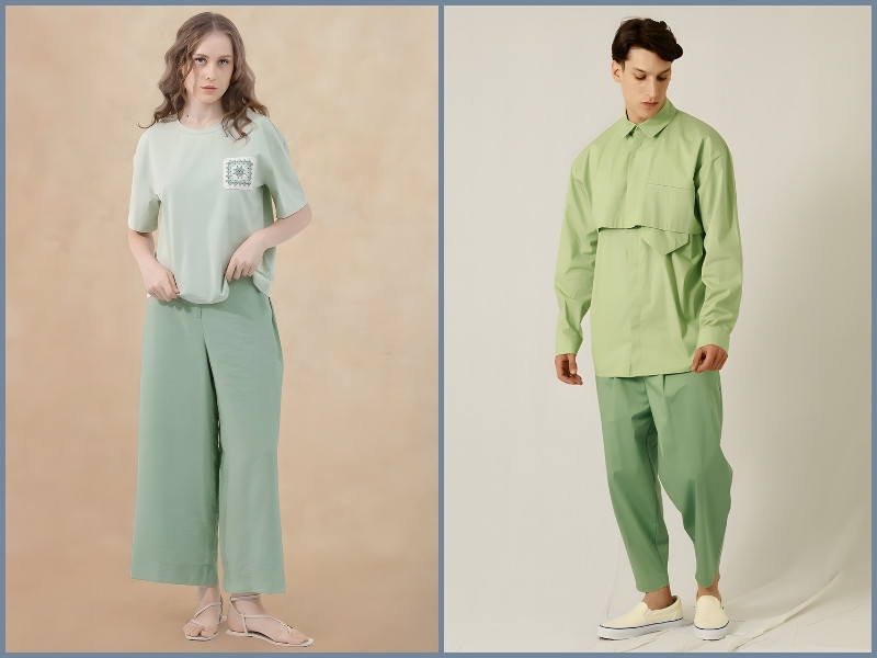 quần xanh lá cây kết hợp với áo màu gì