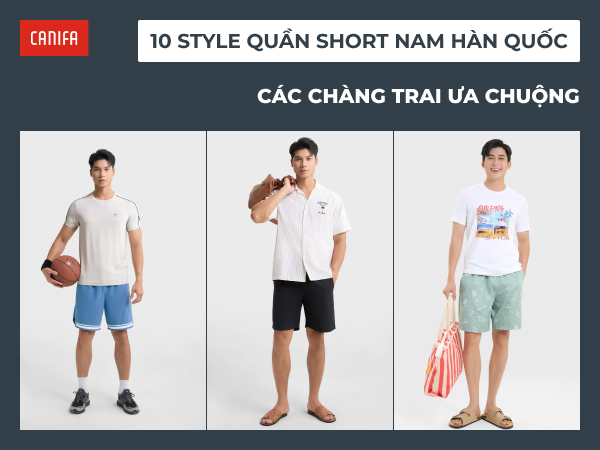 style quần short nam hàn quốc