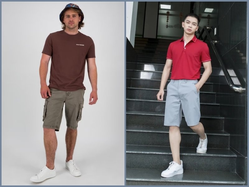 quần short jean nam trung niên