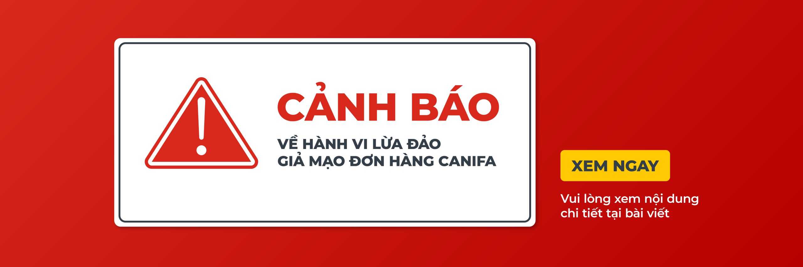 cảnh báo giả mạo canifa