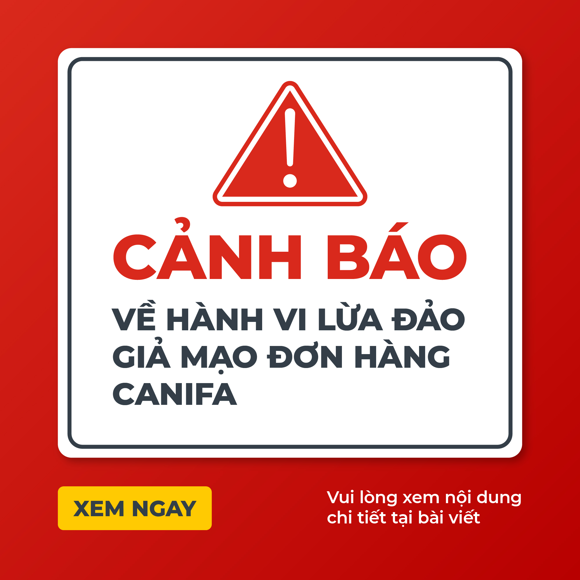 cảnh báo giả mạo canifa