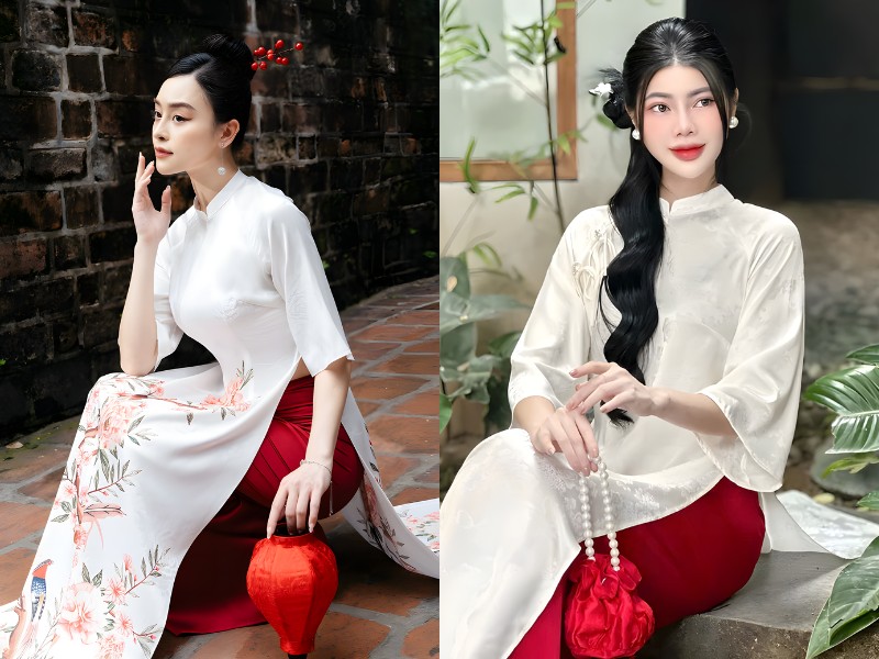 áo dài trắng mặc quần màu gì đẹp