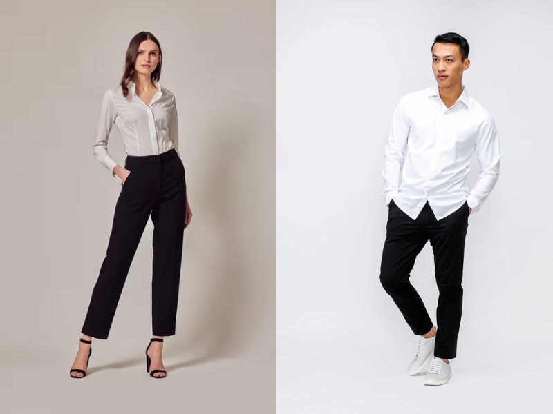 Quần đen phối với áo màu gì Quần đen phối với áo màu gì