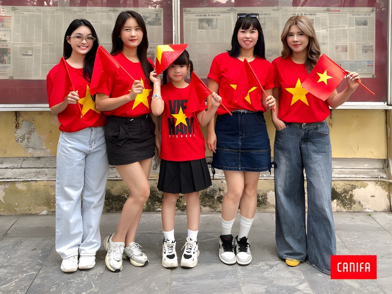 mua áo cờ đỏ sao vàng ở hải phòng
