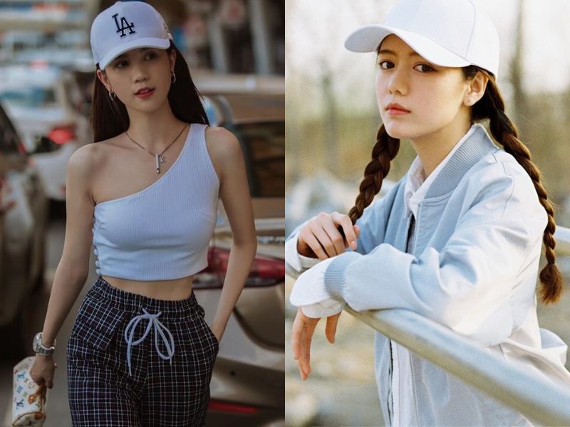 phối đồ với mũ lưỡi trai nữ