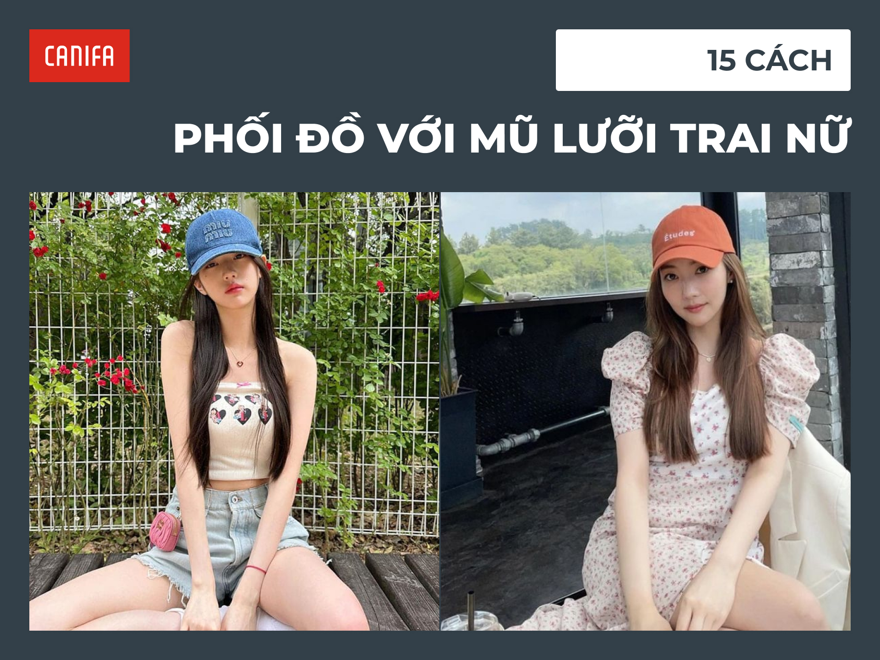 phối đồ với mũ lưỡi trai nữ