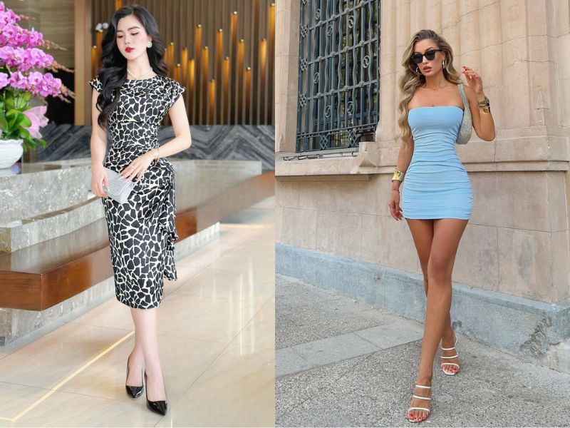 cách che bụng mỡ khi mặc váy body