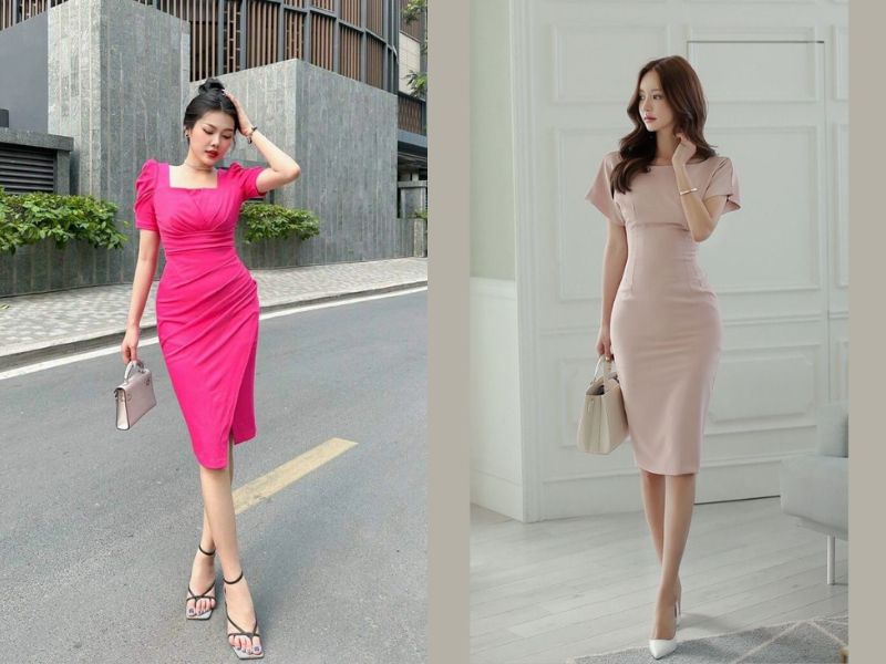 cách che bụng mỡ khi mặc váy body