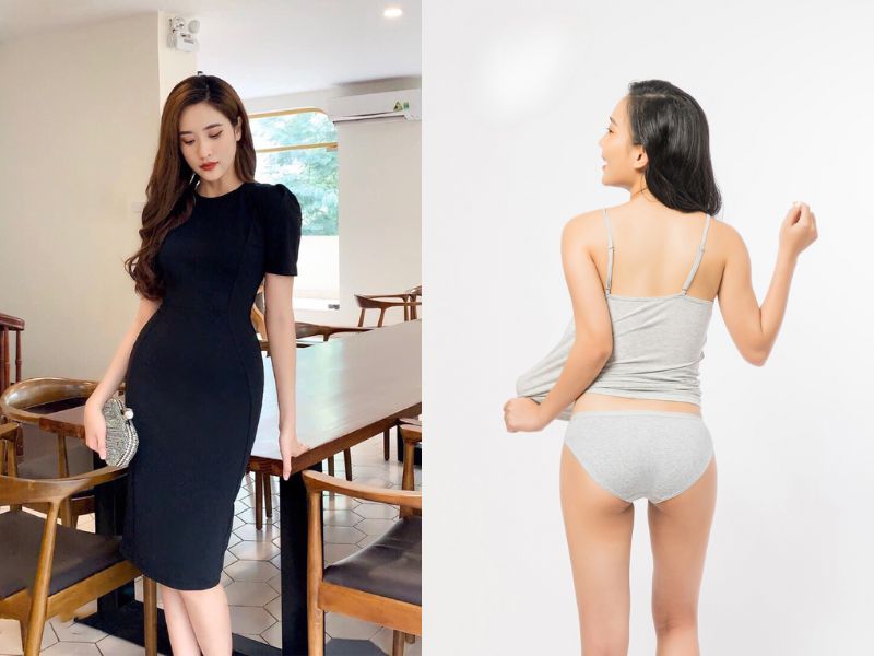 cách che bụng mỡ khi mặc váy body