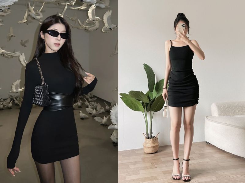 cách che bụng mỡ khi mặc váy body