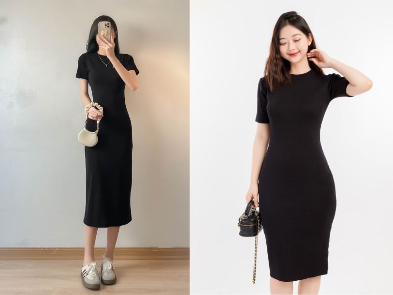 cách che bụng mỡ khi mặc váy body