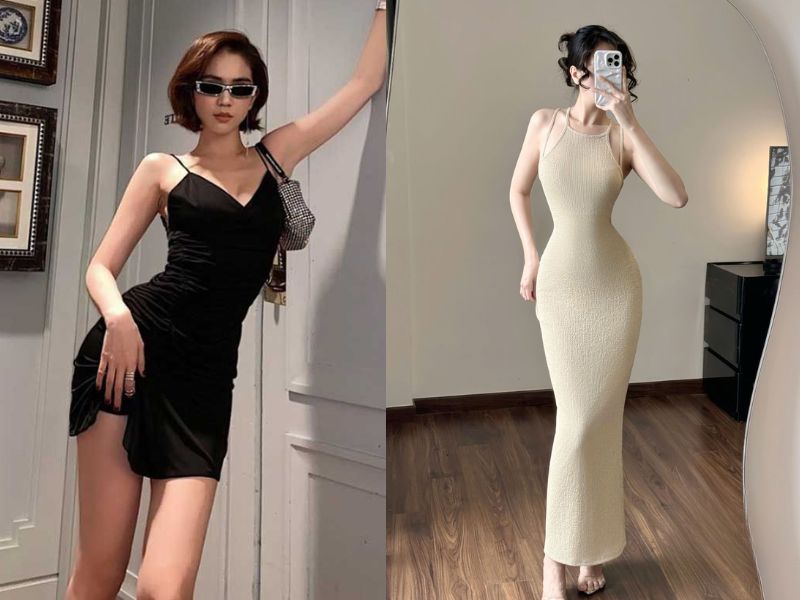 cách che bụng mỡ khi mặc váy body