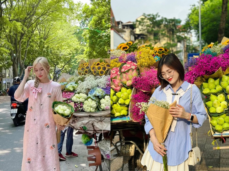 tạo dáng chụp ảnh mùa thu hàn quốc