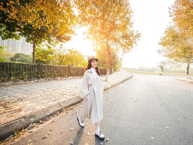 chụp ảnh mùa thu hà nội mặc gì