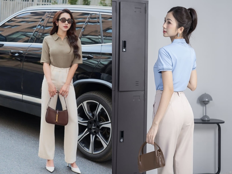 áo polo form rộng nữ áo polo form rộng nữ