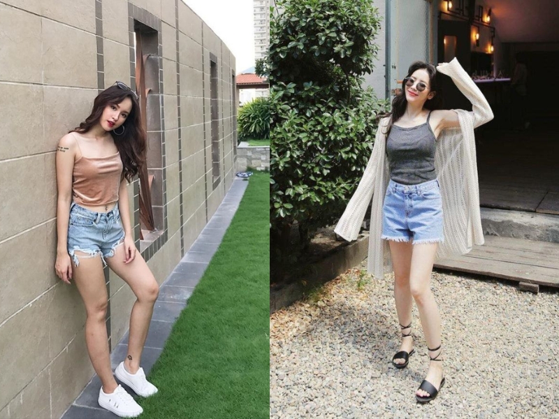phối đồ với áo hai dây phối đồ với áo hai dây