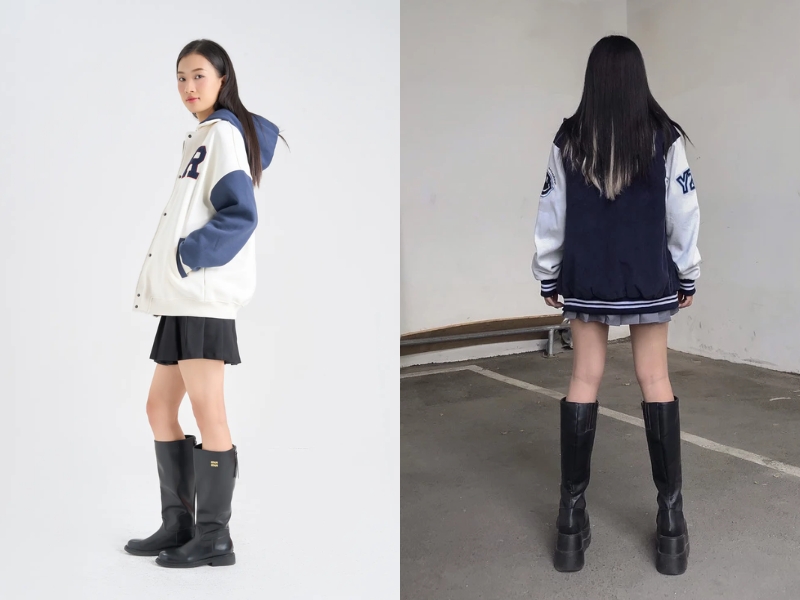 phối đồ với boot màu đen