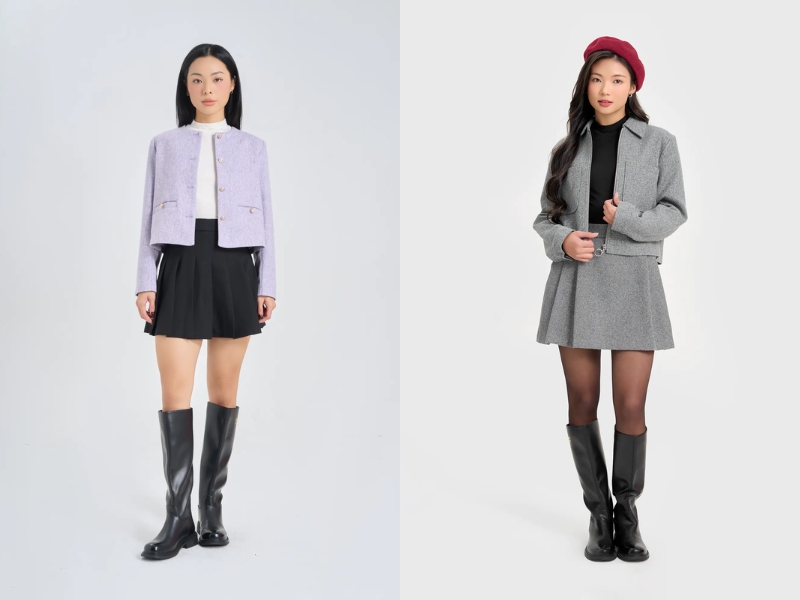 mix đồ với boot đen