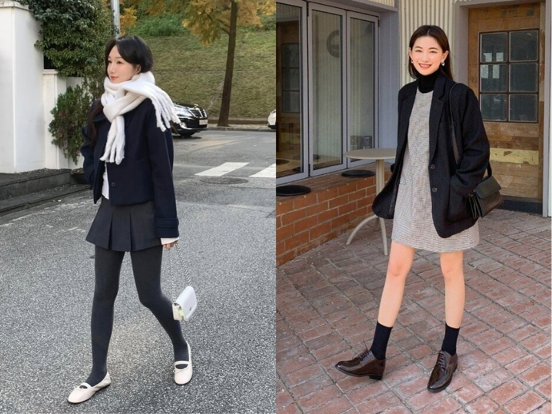 mặc váy mùa đông không lạnh