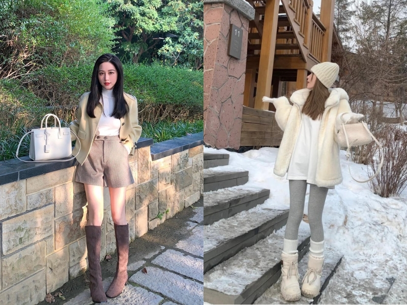 mặc váy mùa đông không lạnh