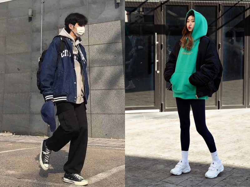 hoodie mặc với áo khoác gì