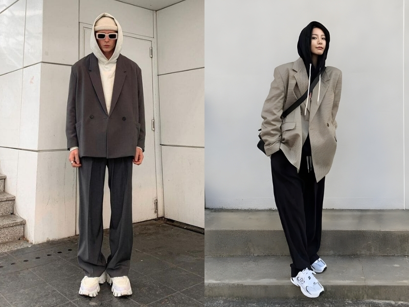 phối áo hoodie với áo khoác