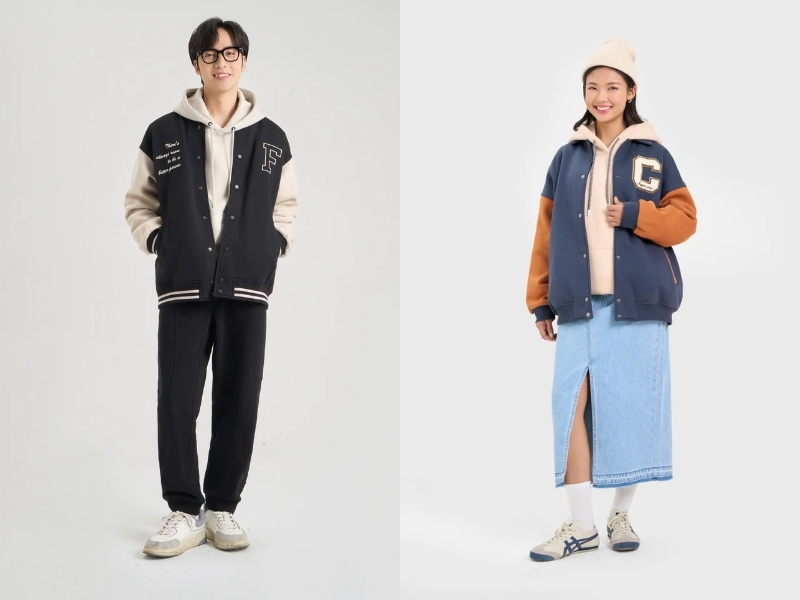 phối áo hoodie với áo khoác