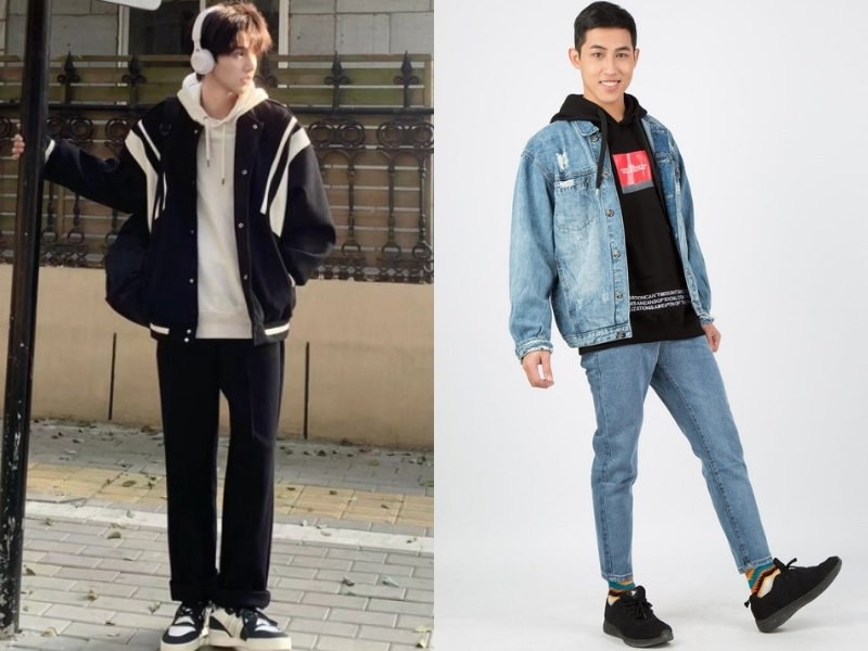 hoodie mặc với áo khoác gì